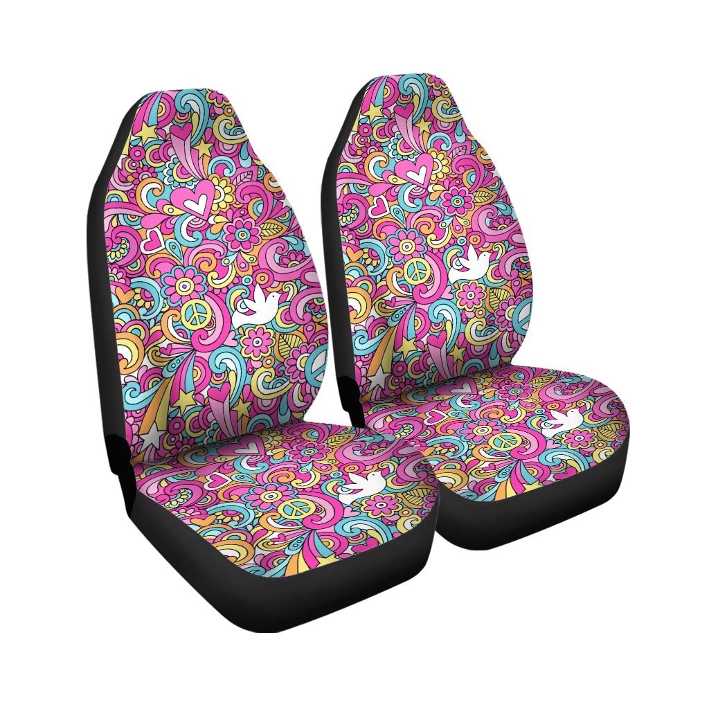 Abstract Hippie Car Seat Covers-grizzshop