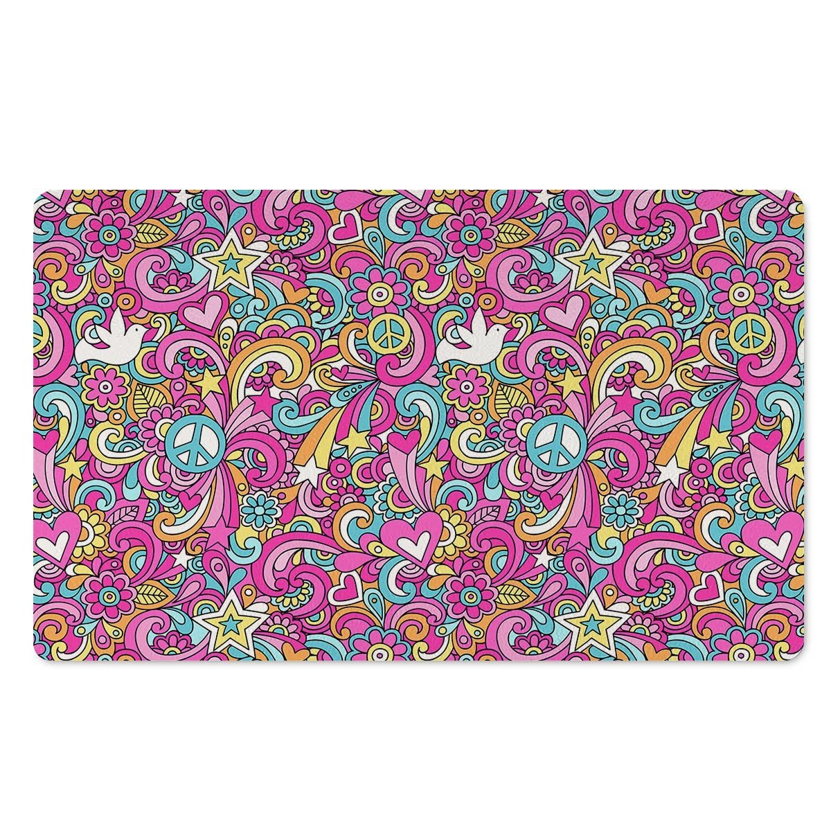 Abstract Hippie Door Mat-grizzshop