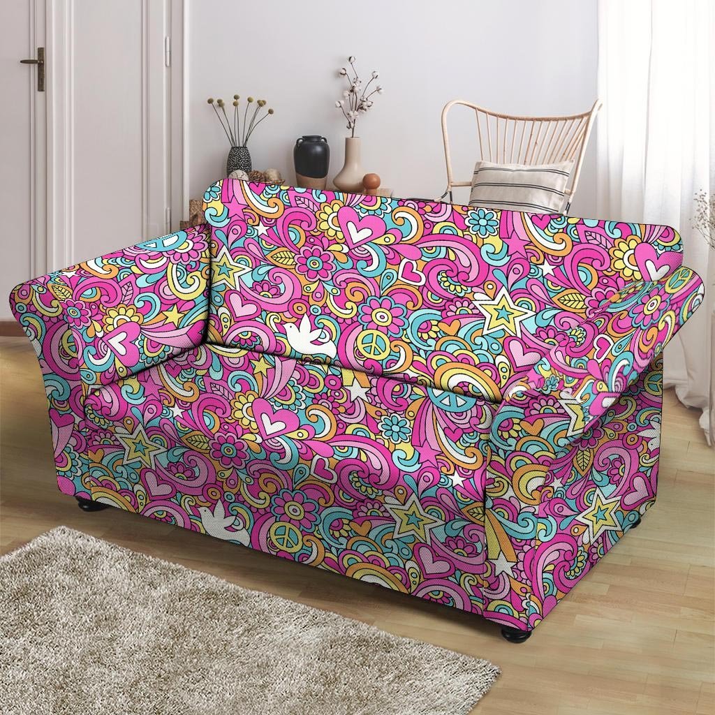 Abstract Hippie Loveseat Cover-grizzshop