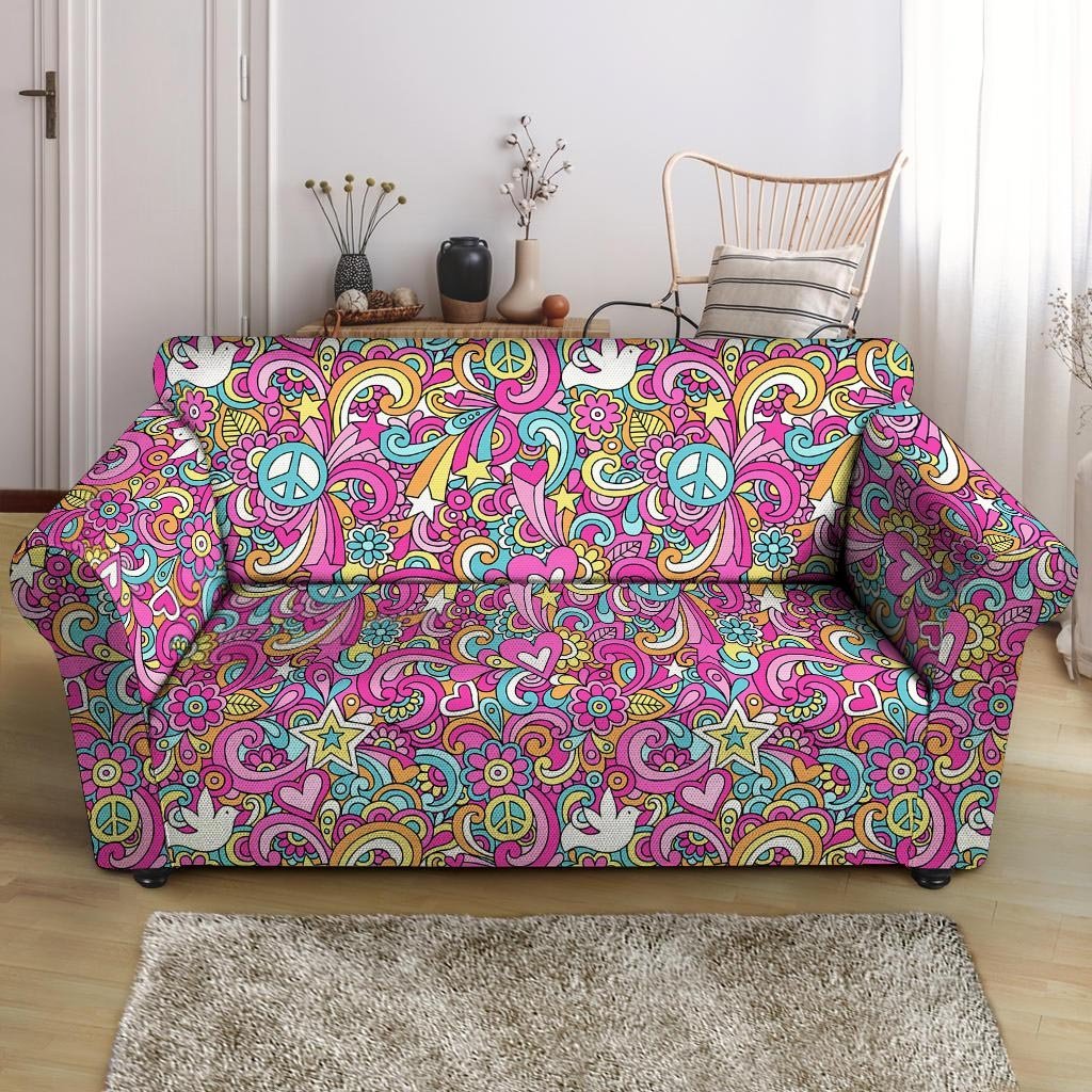 Abstract Hippie Loveseat Cover-grizzshop