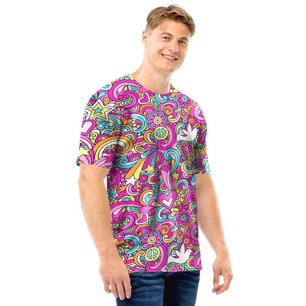 Abstract Hippie Men T Shirt-grizzshop