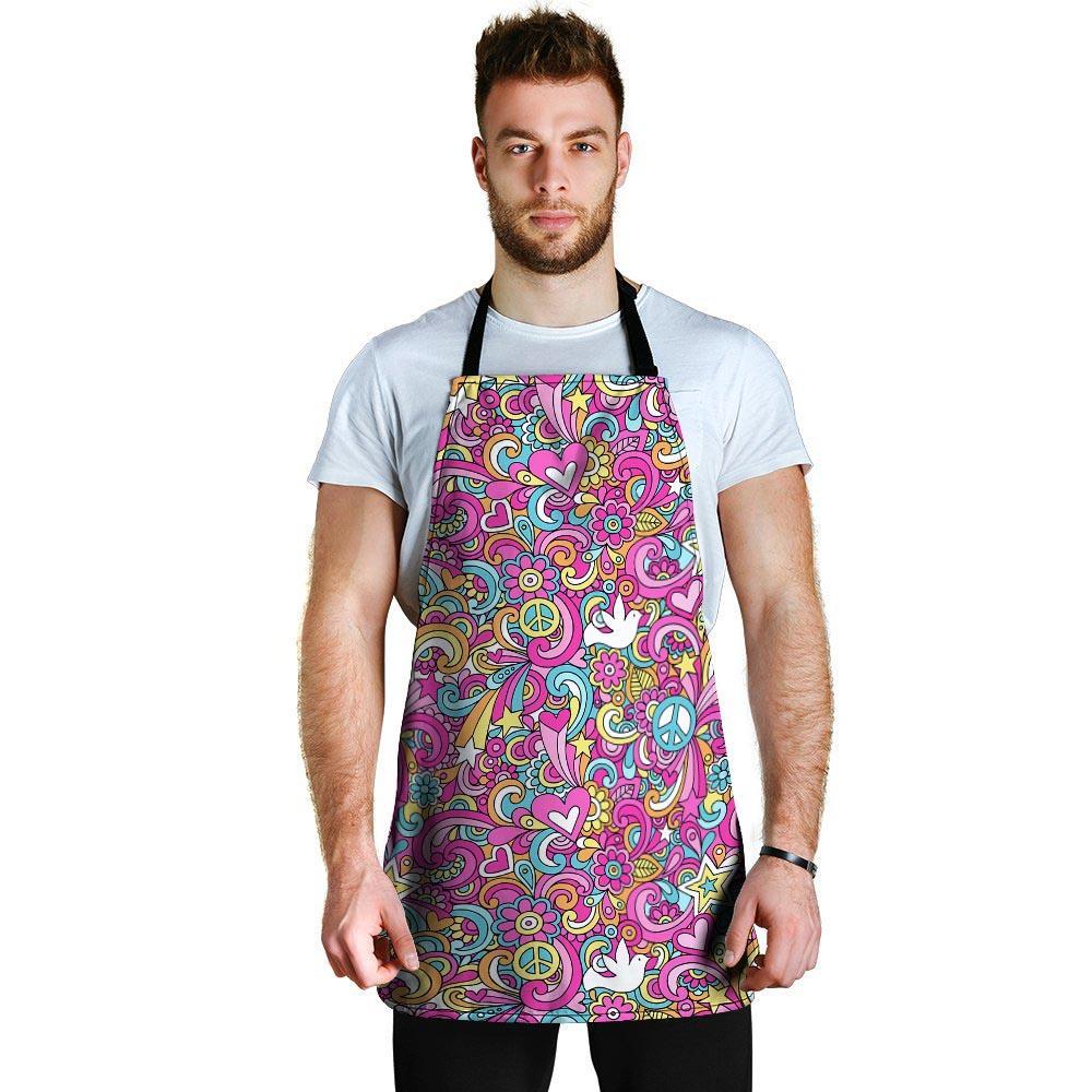 Abstract Hippie Men's Apron-grizzshop