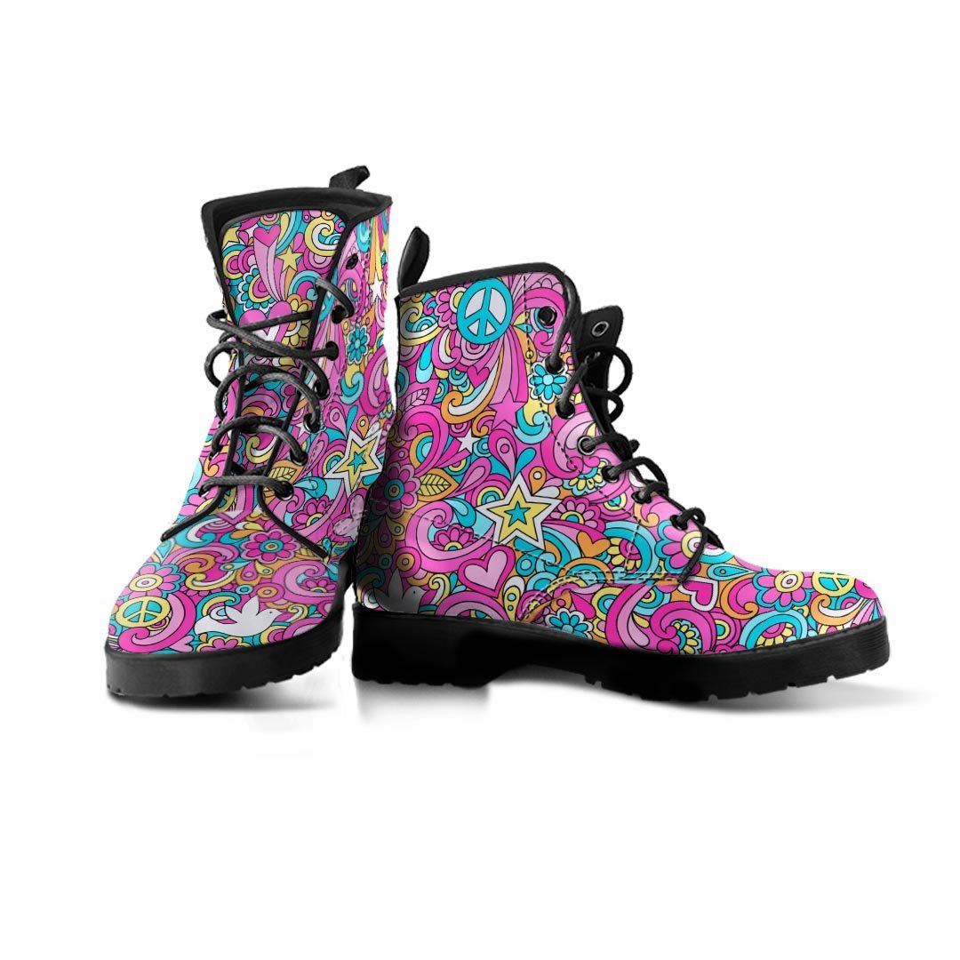 Abstract Hippie Men's Boots-grizzshop