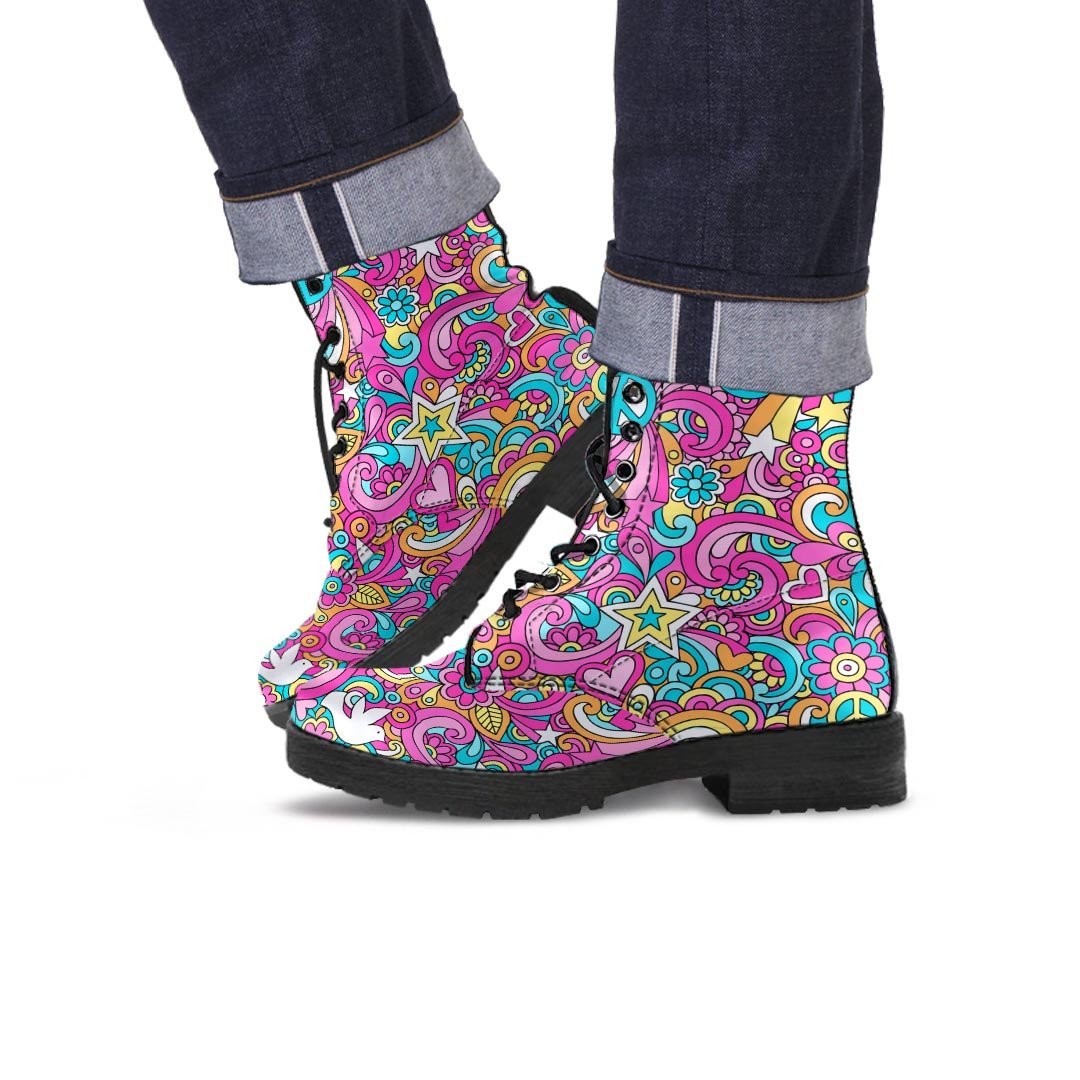 Abstract Hippie Men's Boots-grizzshop