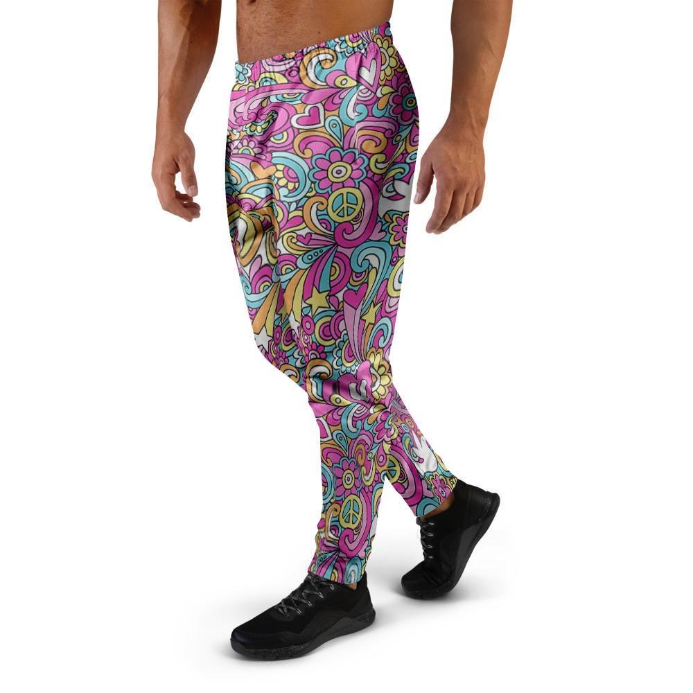 Abstract Hippie Men's Joggers-grizzshop