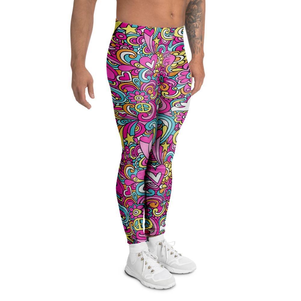 Abstract Hippie Men's Leggings-grizzshop