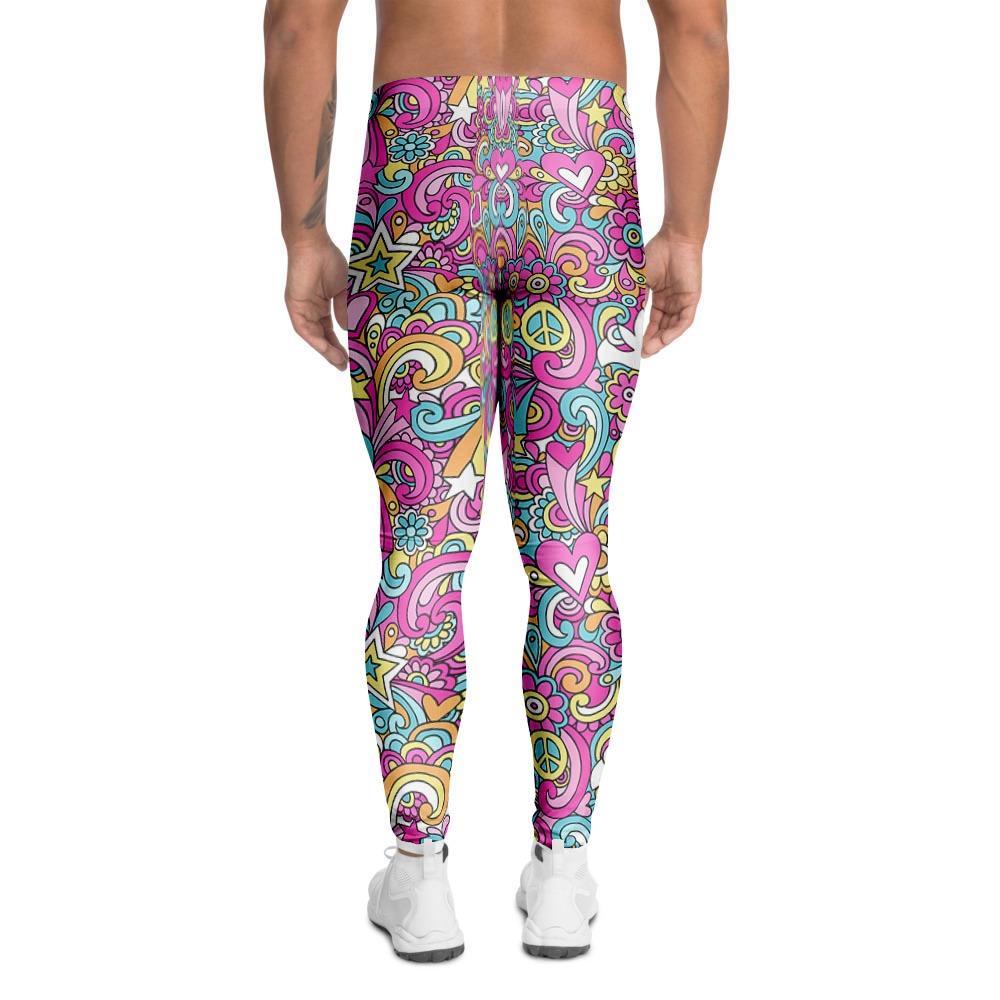 Abstract Hippie Men's Leggings-grizzshop