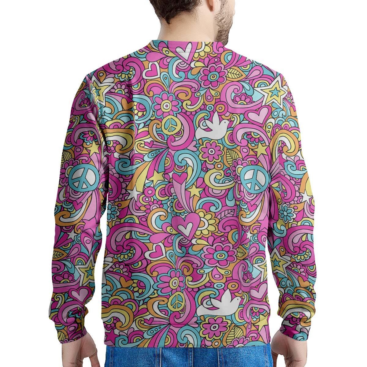 Abstract Hippie Men's Sweatshirt-grizzshop