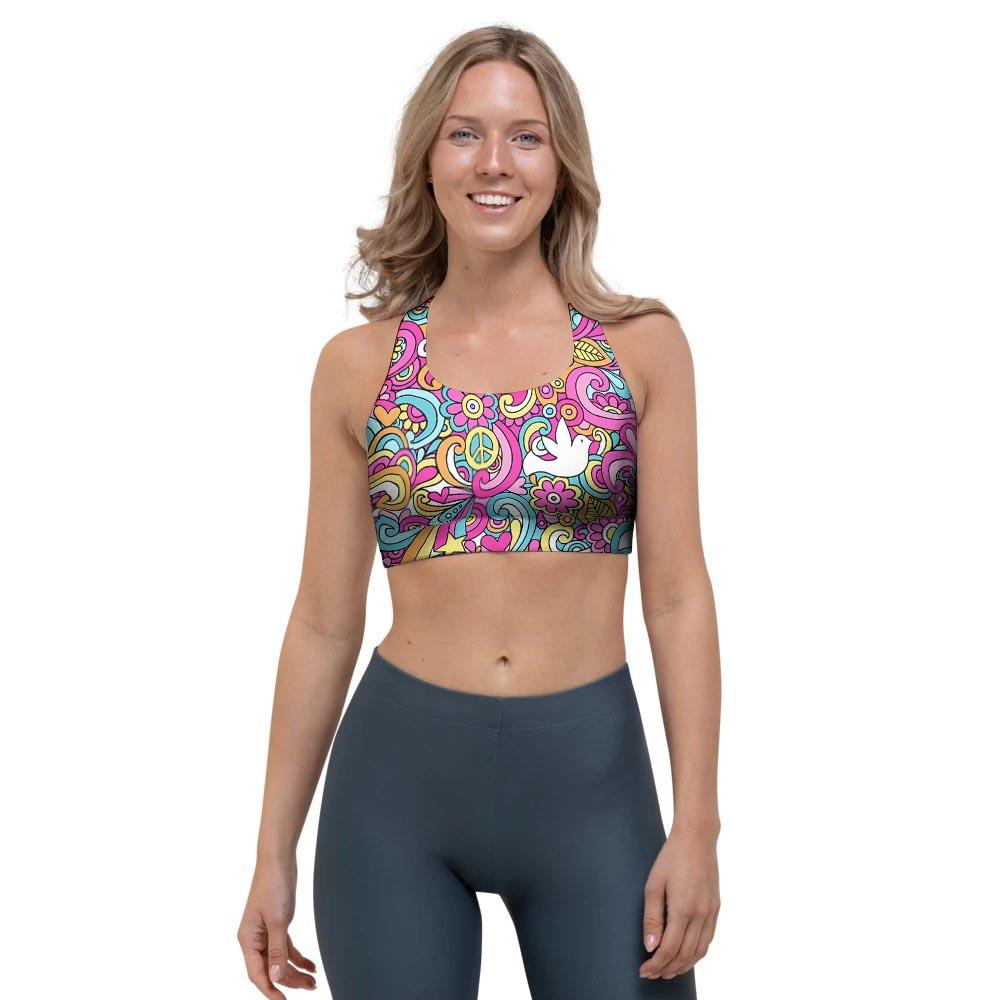 Abstract Hippie Sports Bra-grizzshop