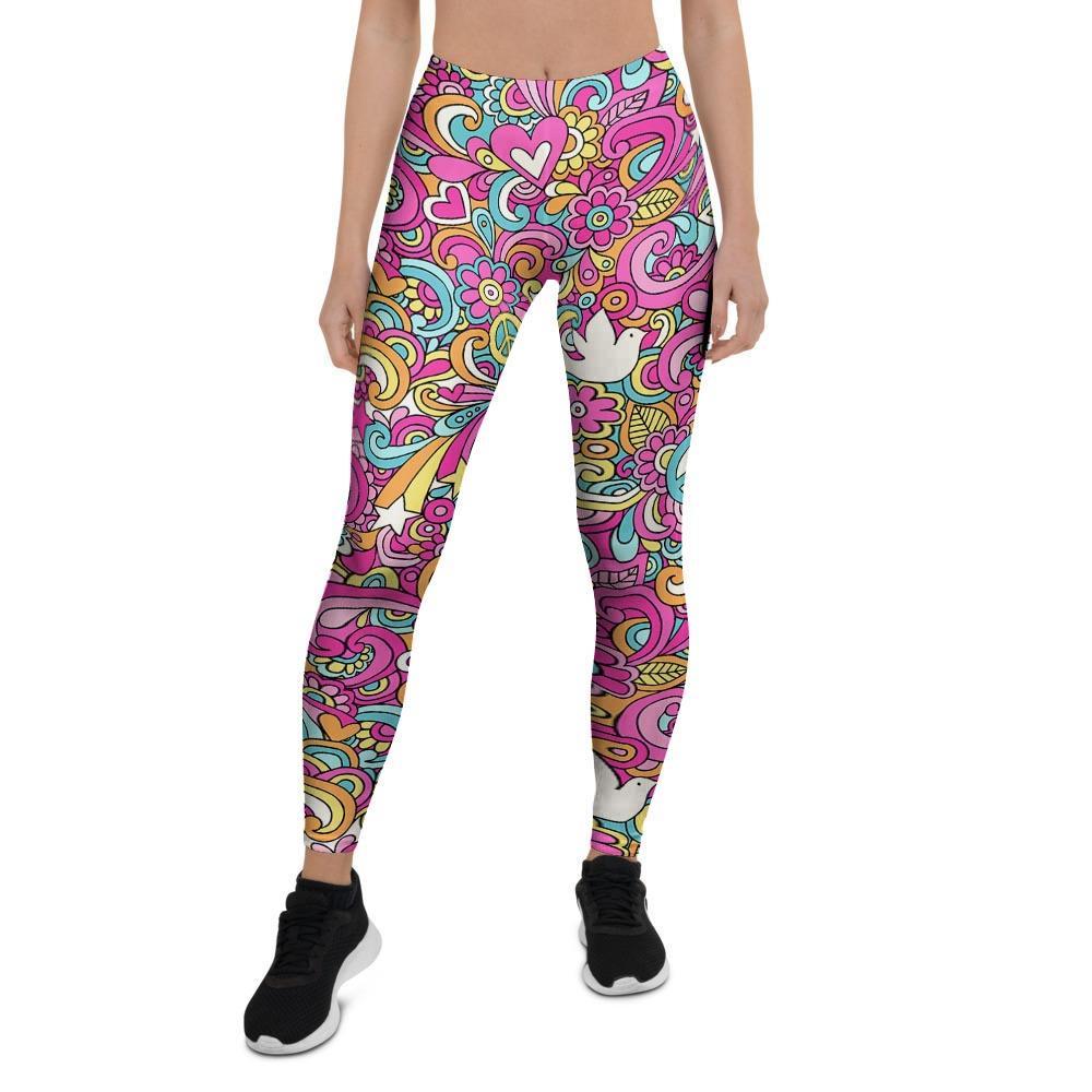 Abstract Hippie Women's Leggings-grizzshop