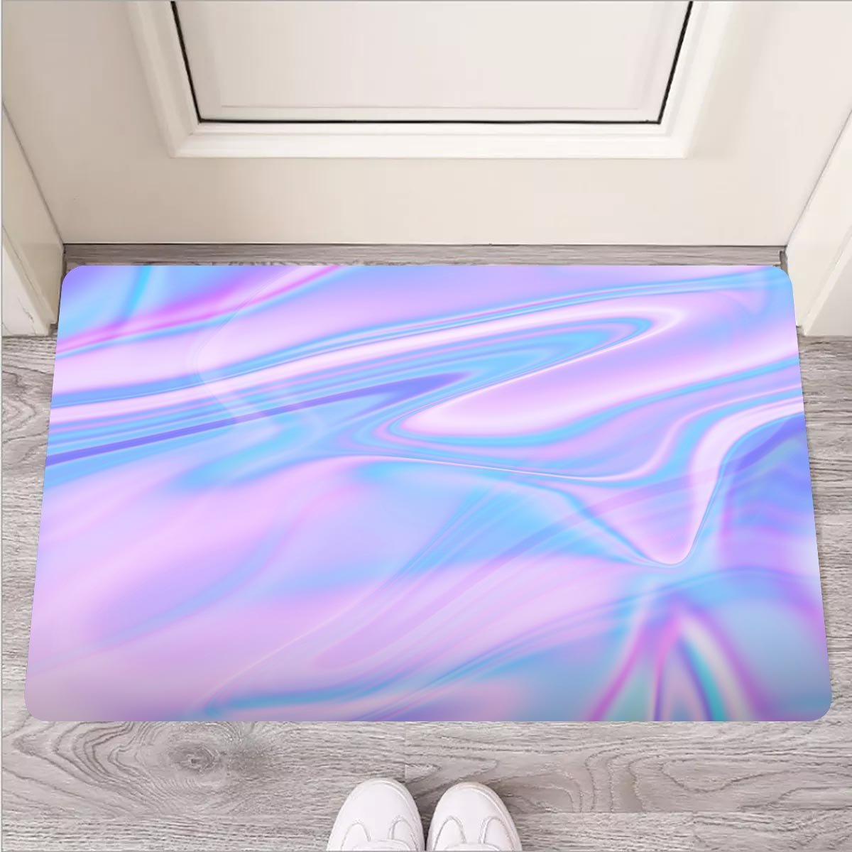 Abstract Holographic Door Mat-grizzshop