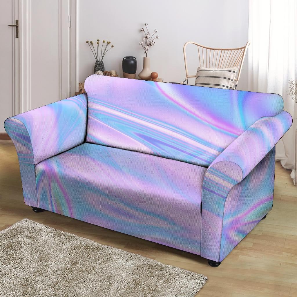 Abstract Holographic Loveseat Cover-grizzshop