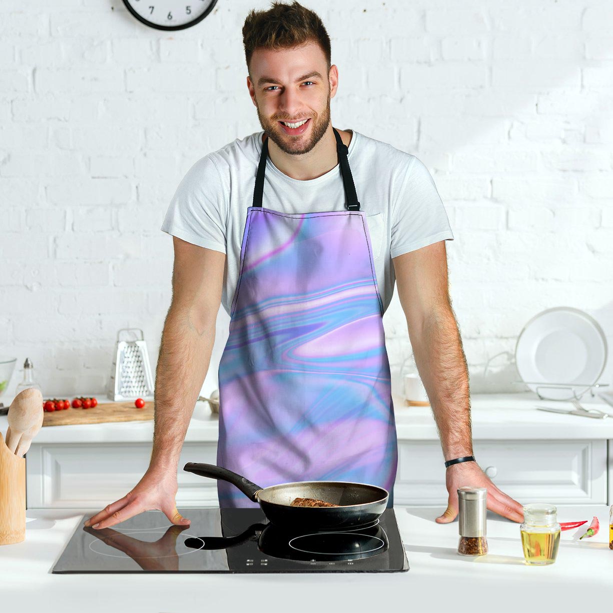 Abstract Holographic Men's Apron-grizzshop