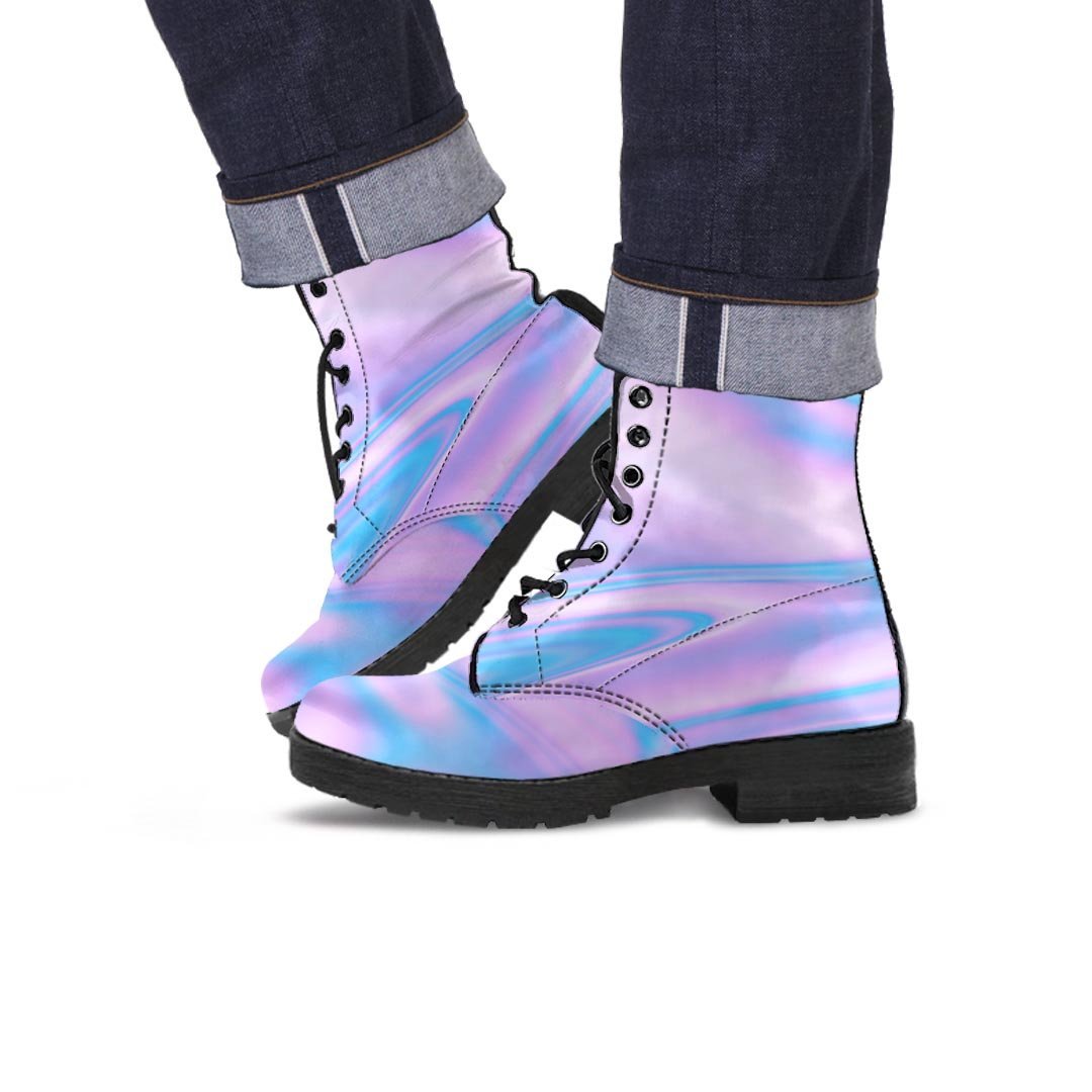 Abstract Holographic Men's Boots-grizzshop