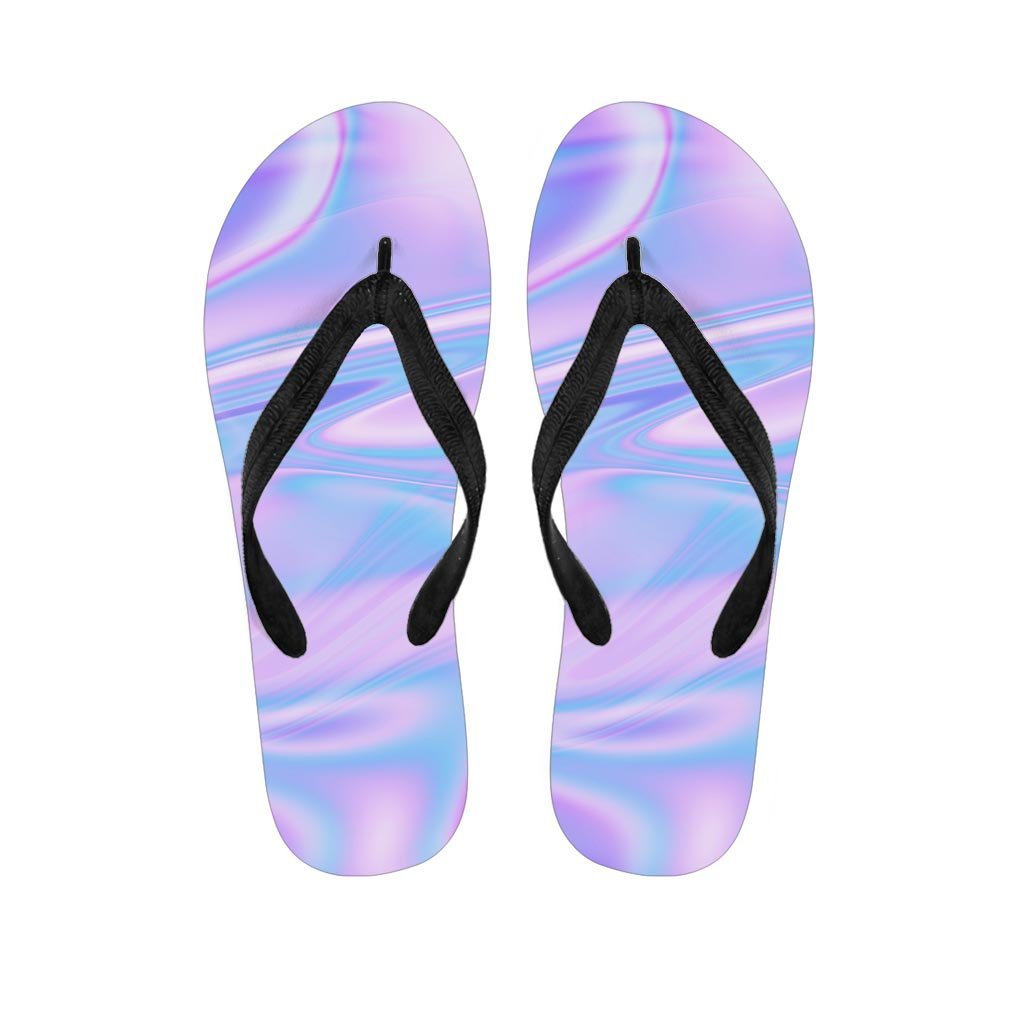 Abstract Holographic Men's Flip Flops-grizzshop