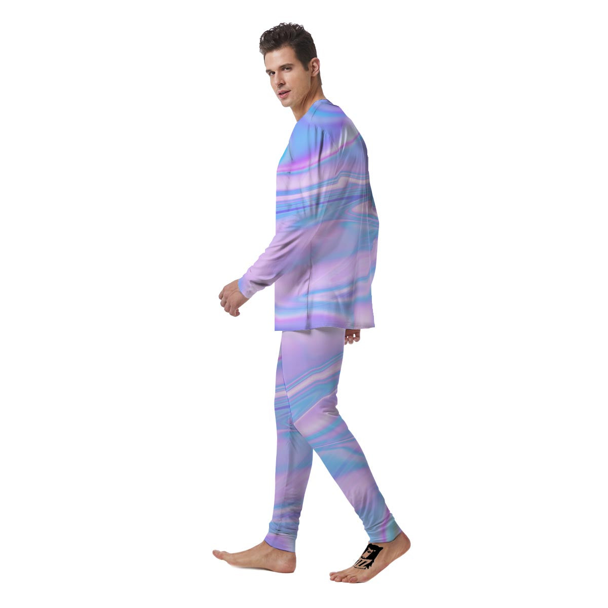 Abstract Holographic Men's Pajamas-grizzshop