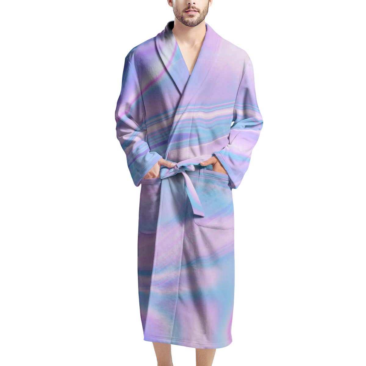 Abstract Holographic Men's Robe-grizzshop
