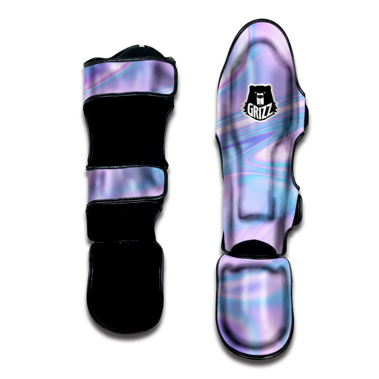 Abstract Holographic Muay Thai Shin Guard-grizzshop