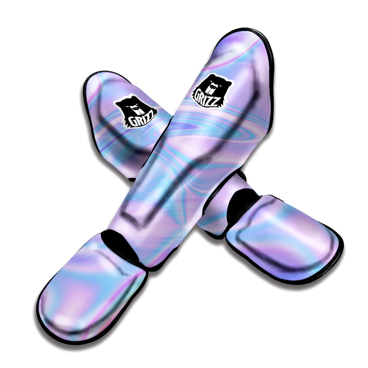 Abstract Holographic Muay Thai Shin Guard-grizzshop