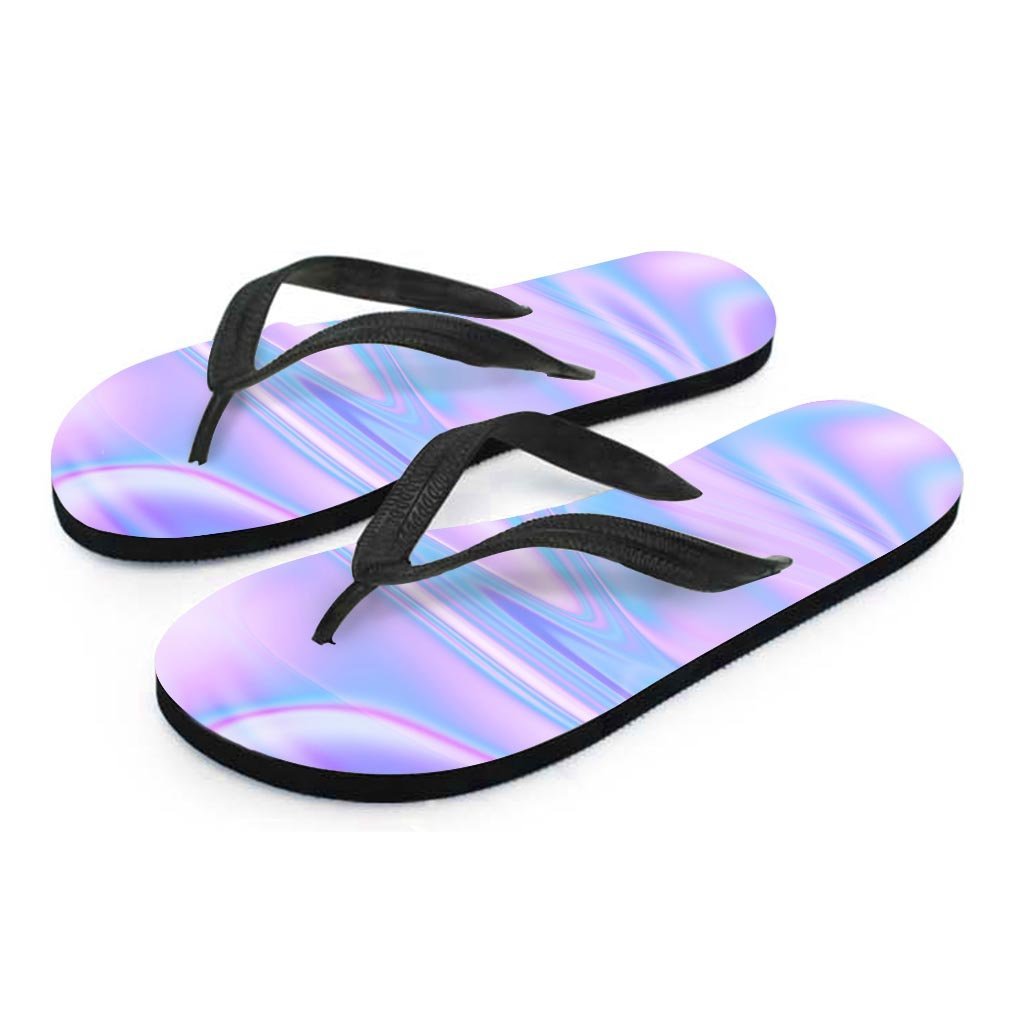 Abstract Holographic Women's Flip Flops-grizzshop