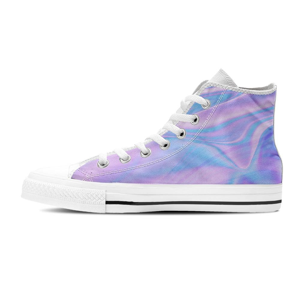 Abstract Holographic Women's High Top Shoes-grizzshop
