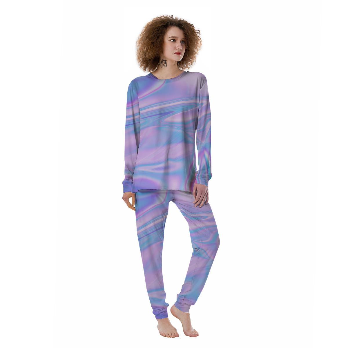 Abstract Holographic Women's Pajamas-grizzshop