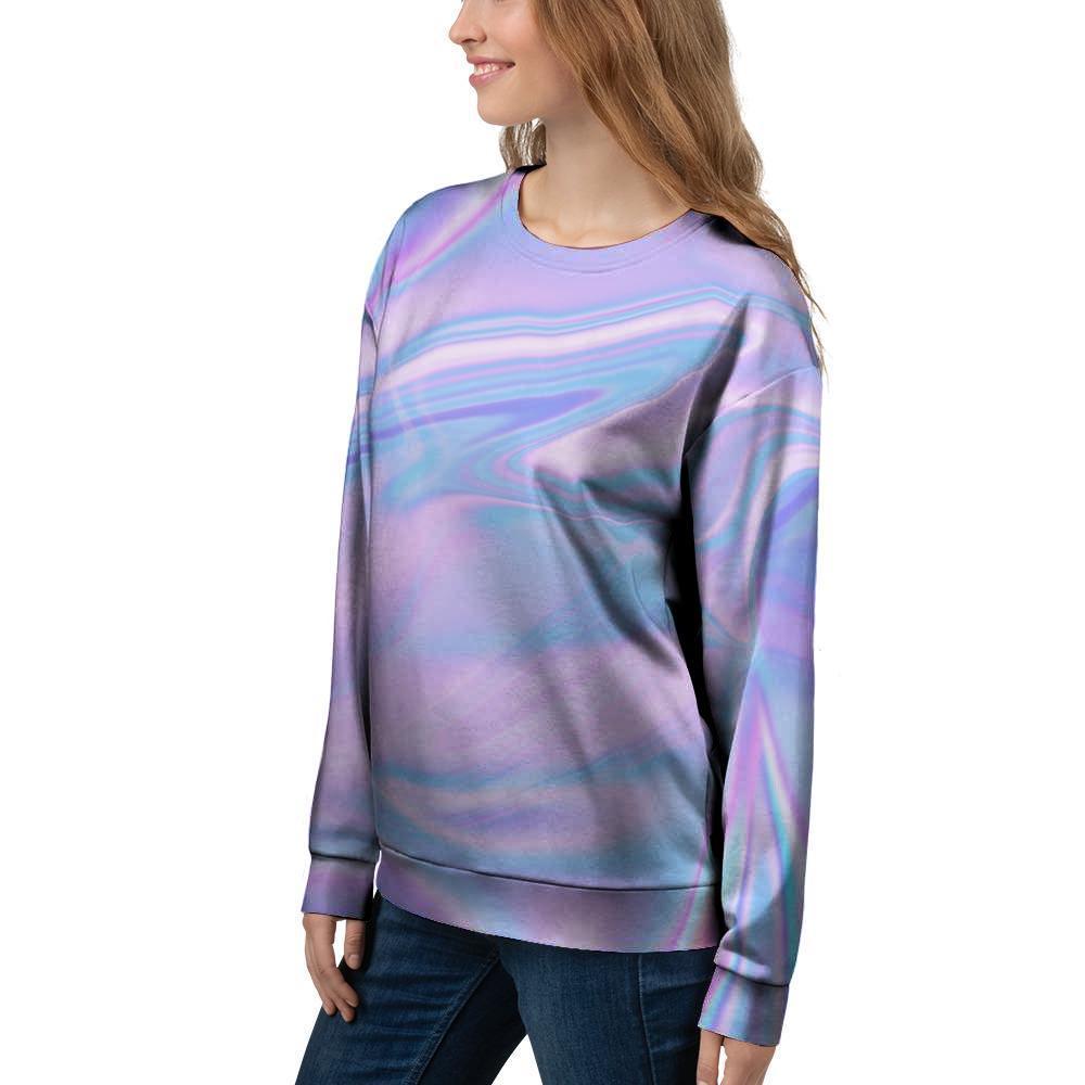 Abstract Holographic Women's Sweatshirt-grizzshop