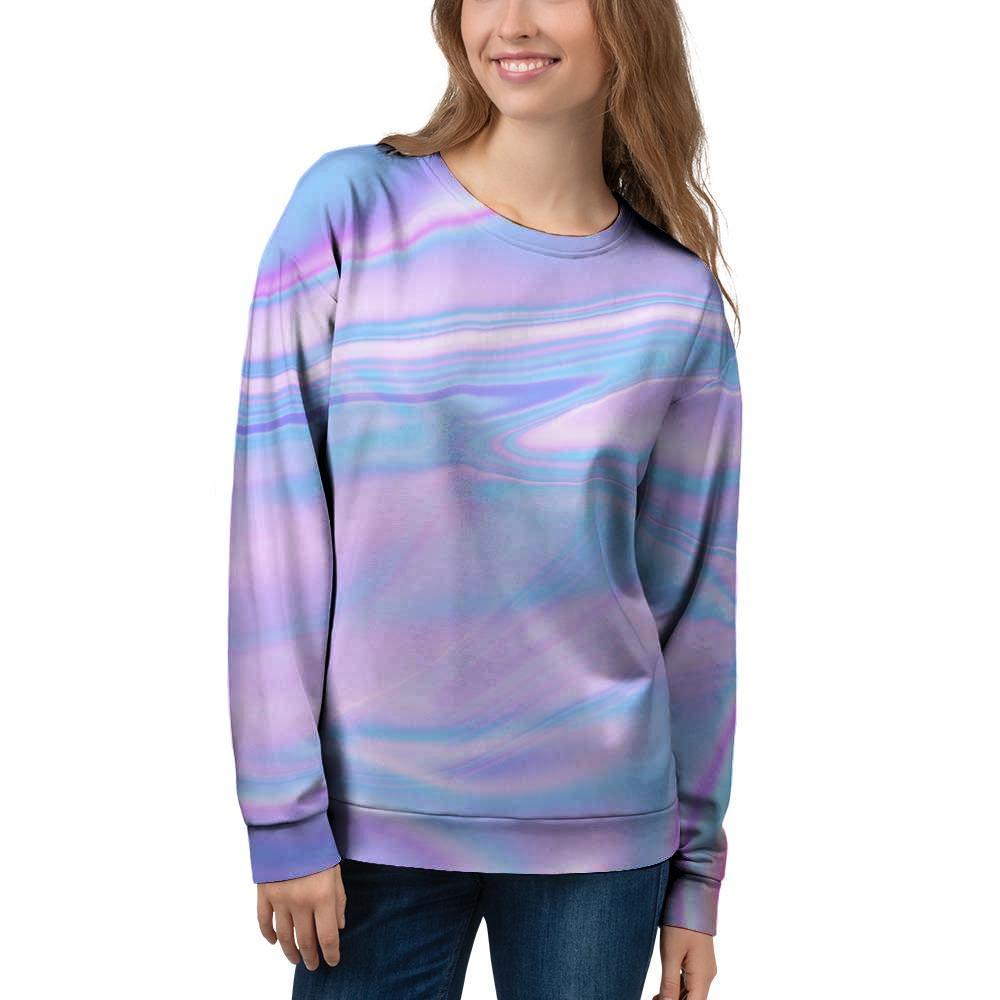 Abstract Holographic Women's Sweatshirt-grizzshop