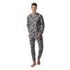 Abstract Houndstooth And Camo Print Pattern Men's Pajamas-grizzshop