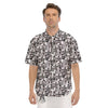 Abstract Houndstooth And Camo Print Pattern Men's Short Sleeve Shirts-grizzshop