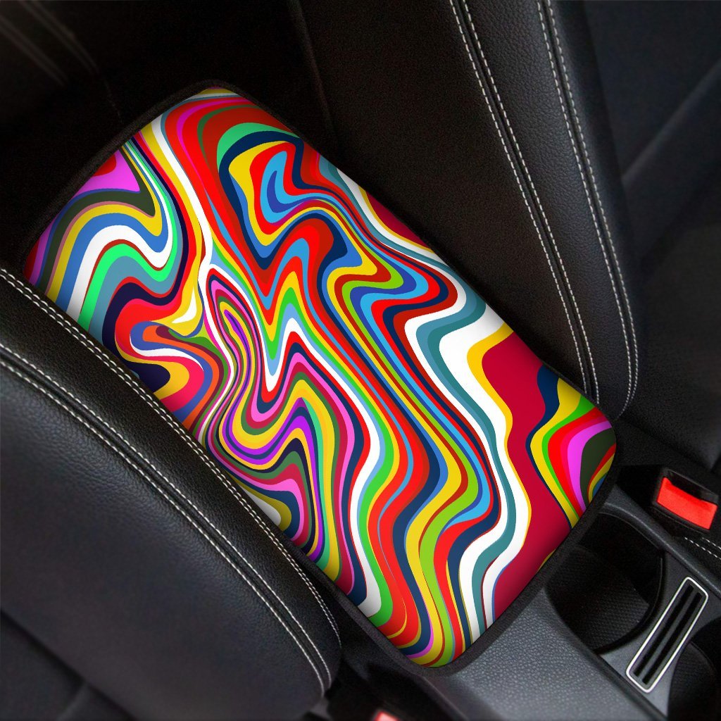 Abstract Ink Paint Car Console Cover-grizzshop