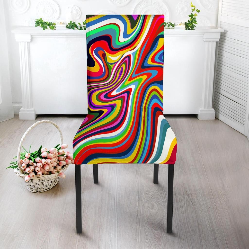 Abstract Ink Paint Chair Cover-grizzshop