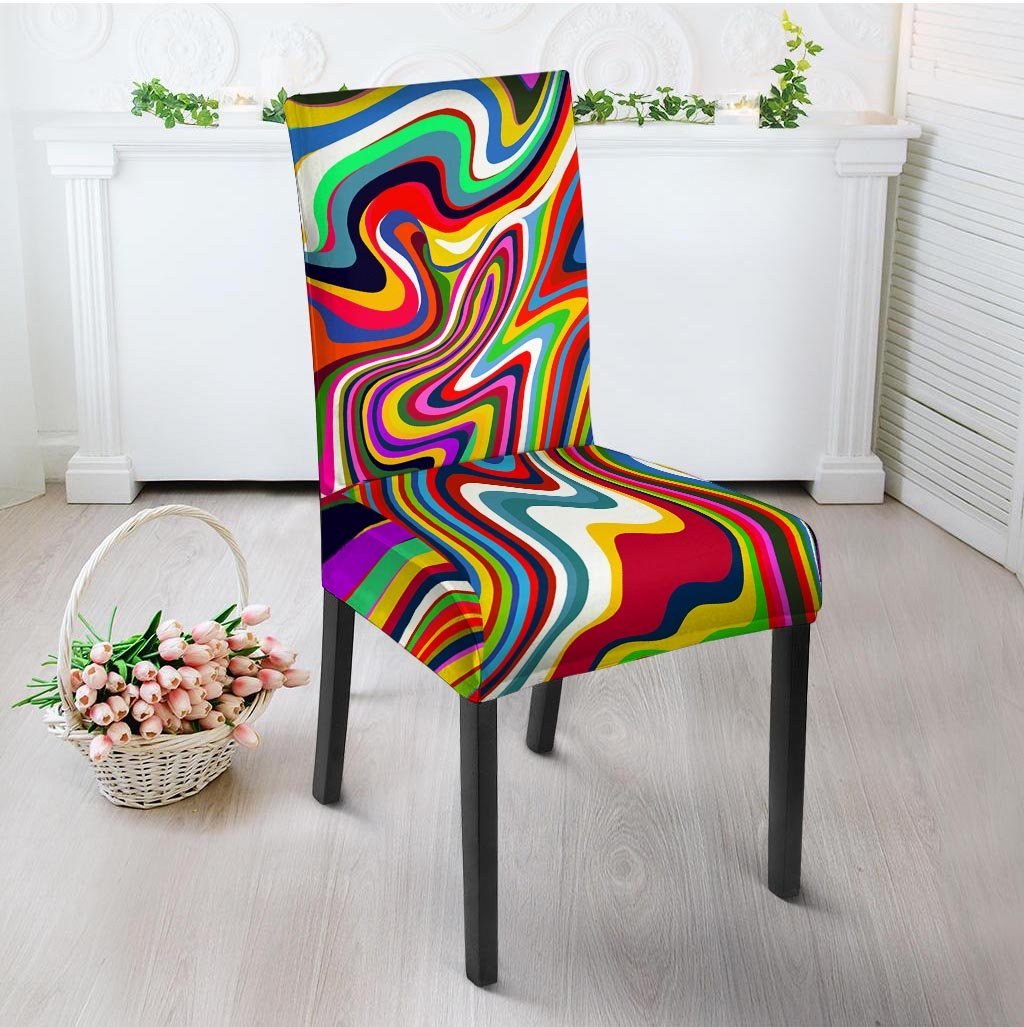 Abstract Ink Paint Chair Cover-grizzshop