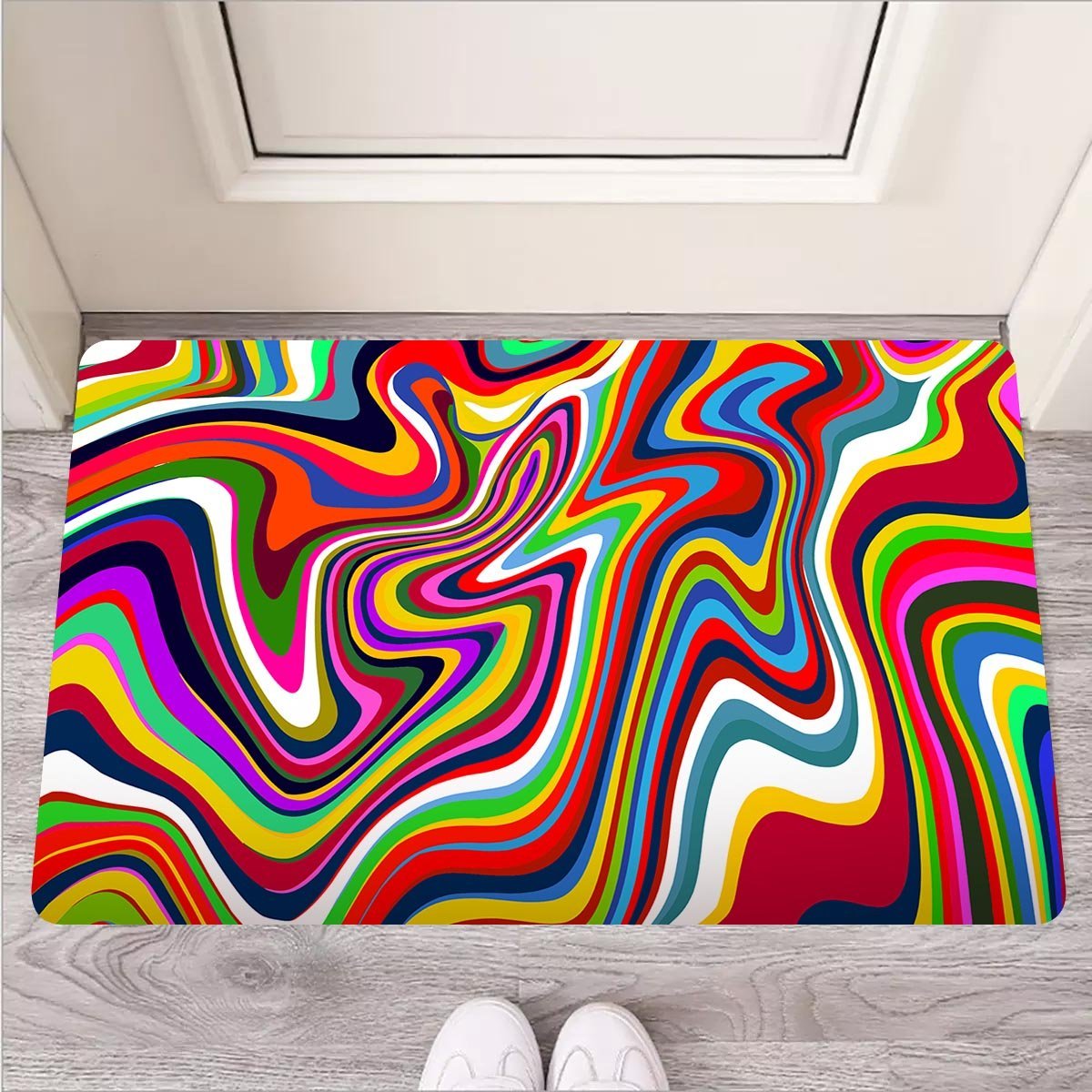 Abstract Ink Paint Door Mat-grizzshop