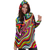 Abstract Ink Paint Hoodie Dress-grizzshop