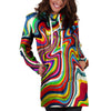 Abstract Ink Paint Hoodie Dress-grizzshop