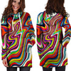 Abstract Ink Paint Hoodie Dress-grizzshop