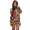 Abstract Ink Paint Hoodie Dress-grizzshop