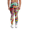 Abstract Ink Paint Men's Leggings-grizzshop