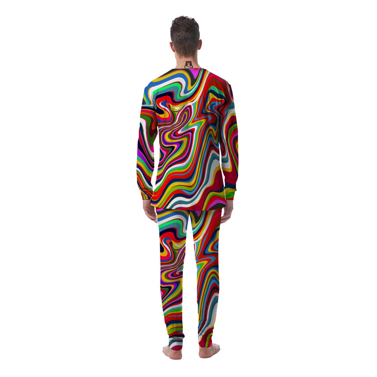 Abstract Ink Paint Men's Pajamas-grizzshop