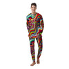 Abstract Ink Paint Men's Pajamas-grizzshop