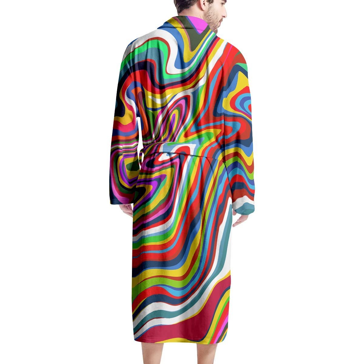 Abstract Ink Paint Men's Robe-grizzshop