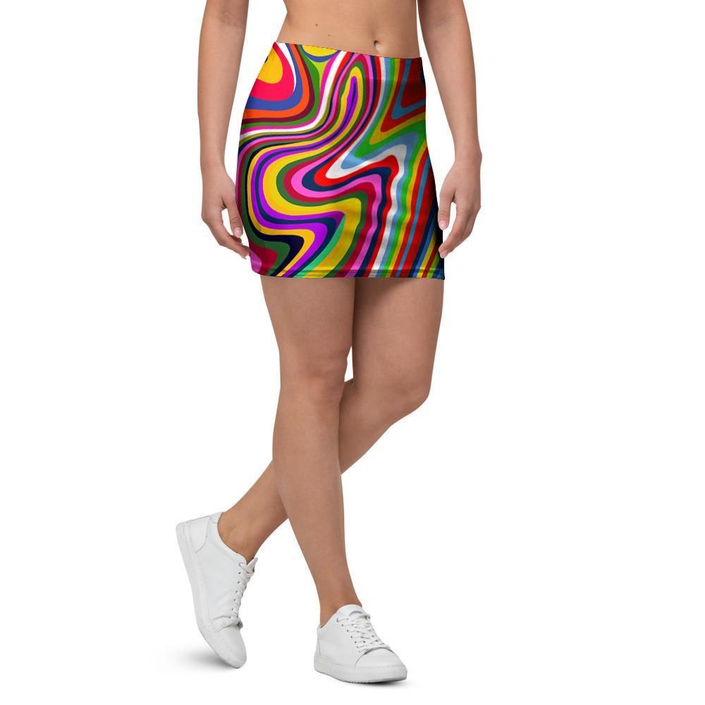Abstract Ink Paint Mini Skirt-grizzshop