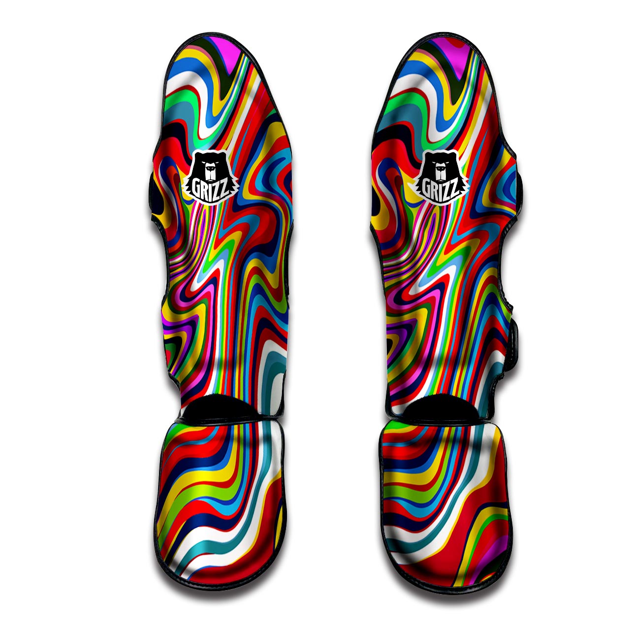 Abstract Ink Paint Muay Thai Shin Guard-grizzshop