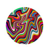 Abstract Ink Paint Round Rug-grizzshop