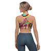 Abstract Ink Paint Sports Bra-grizzshop