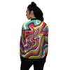 Abstract Ink Paint Women's Bomber Jacket-grizzshop