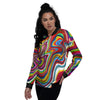 Abstract Ink Paint Women's Bomber Jacket-grizzshop