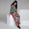 Abstract Ink Paint Women's Joggers-grizzshop