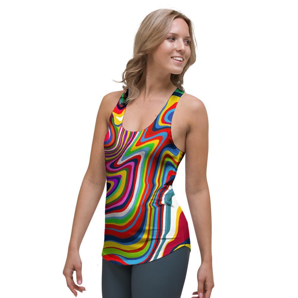 Abstract Ink Paint Women's Racerback Tank Top-grizzshop